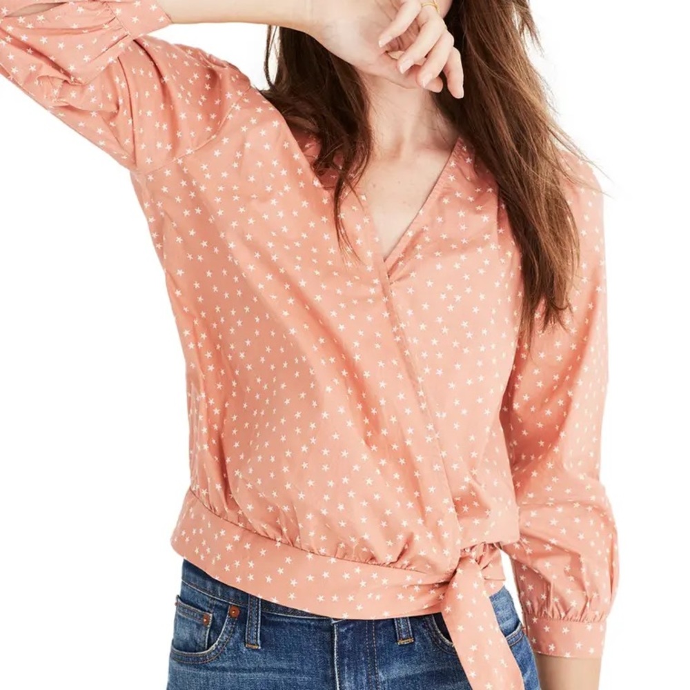 Madewell Wrap Top in Star Scatter